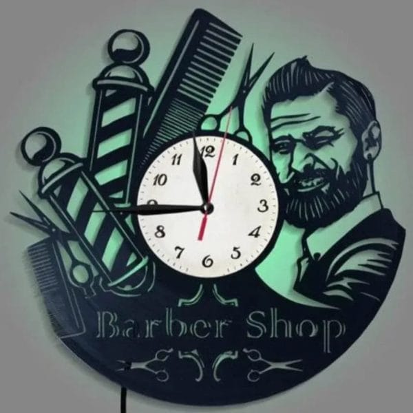 Ceas De Perete Barbershop Cu Lumina